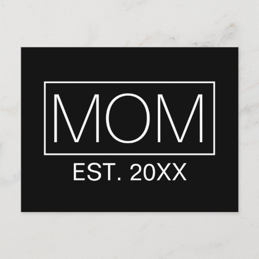 Einfache Minimalistische Mama Typografie | Postkar Postkarte (Vorderseite)