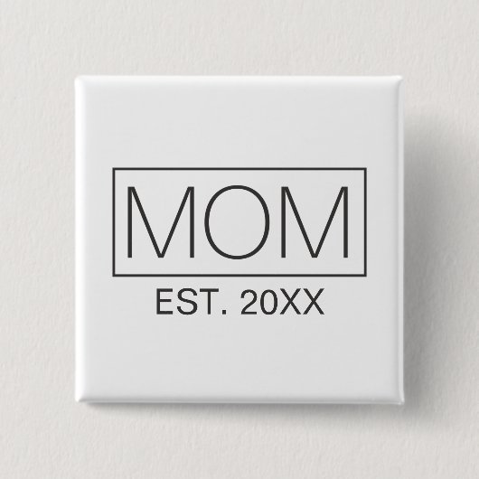 Einfache Minimalistische Mama Typografie | Schaltf Button (Vorderseite)