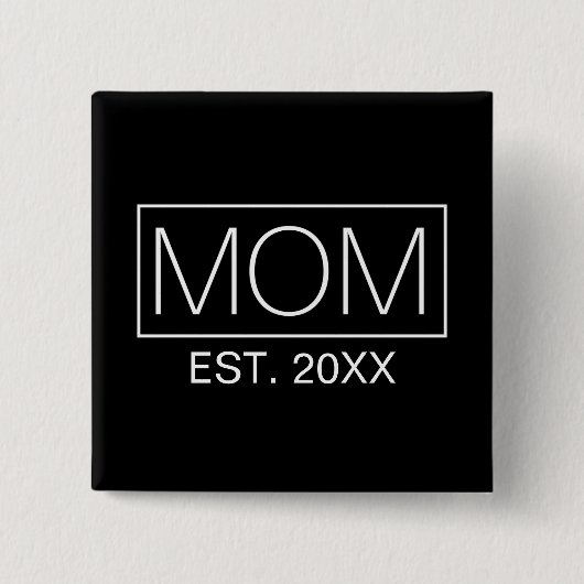 Einfache Minimalistische Mama Typografie | Schaltf Button (Vorderseite)