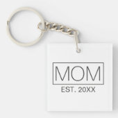 Einfache Minimalistische Mama Typografie| Schlüsse Schlüsselanhänger (Vorderseite)