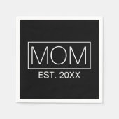 Einfache Minimalistische Mama Typografie | Serviet Serviette (Vorderseite)