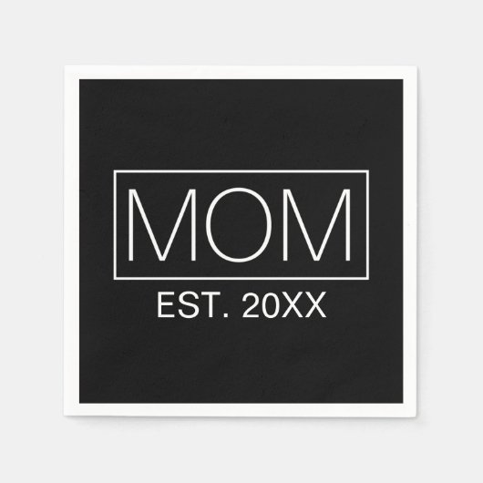 Einfache Minimalistische Mama Typografie | Serviet Serviette (Vorderseite)