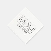 Einfache Minimalistische Mama Typografie | Serviet Serviette (Ecke)