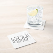 Einfache Minimalistische Mama Typografie| Unterset Rechteckiger Pappuntersetzer (Vor Ort)