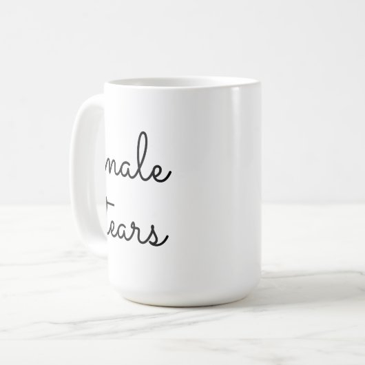 Einfache Minimalistische männliche Tränen Funny Gi Kaffeetasse (Vorderseite Links)