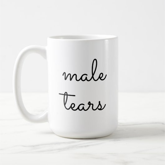Einfache Minimalistische männliche Tränen Funny Gi Kaffeetasse (Links)