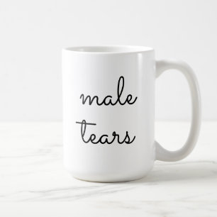 Einfache Minimalistische männliche Tränen Funny Gi Kaffeetasse