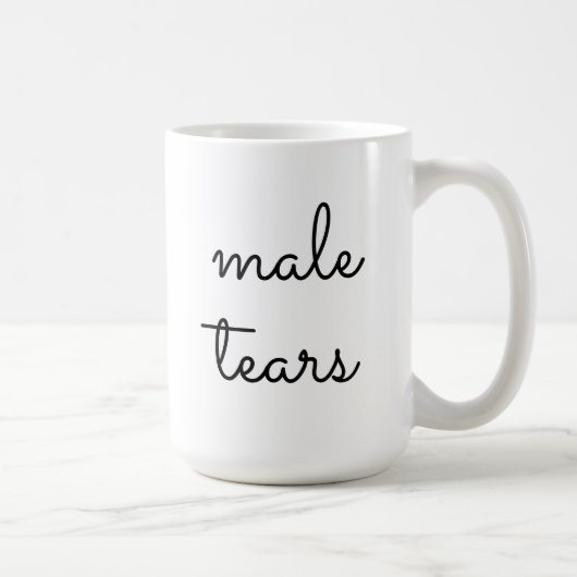 Einfache Minimalistische männliche Tränen Funny Gi Kaffeetasse (Rechts)