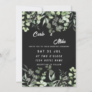 Einfache Minimalistische Minze Grüne Hochzeit Will Einladung