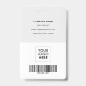 Einfache Minimalistische Mitarbeiter-ID Ausweis (Rückseite)