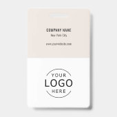 Einfache Minimalistische Mitarbeiterkennung Ausweis (Back)