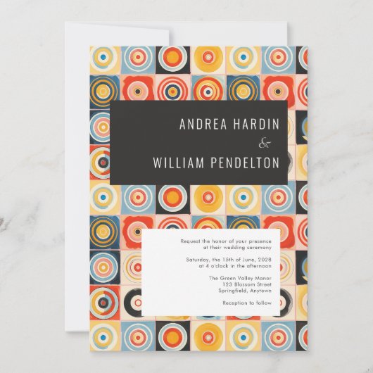 Einfache Minimalistische Mittelalter Moderne Hochz Einladung (Vorderseite)