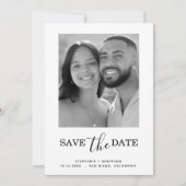 Einfache Minimalistische Moderne Ein Foto Save The Date (Vorderseite)