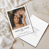 Einfache Minimalistische Moderne Ein Foto Save The Date