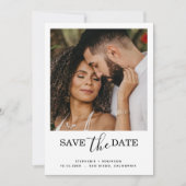 Einfache Minimalistische Moderne Ein Foto Save The Date (Vorderseite)