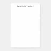Einfache Minimalistische Moderne Elegant Schwarz G Post-it Klebezettel (Vorderseite)