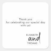 Einfache minimalistische, moderne, elegante Aufkle Quadratischer Aufkleber (Vorderseite)