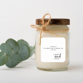 Einfache minimalistische, moderne, elegante Aufkle Quadratischer Aufkleber