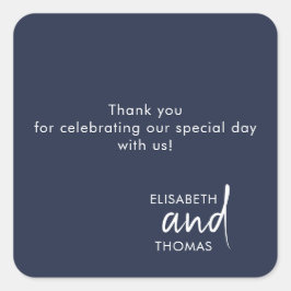 Einfache minimalistische, moderne, elegante Aufkle Quadratischer Aufkleber