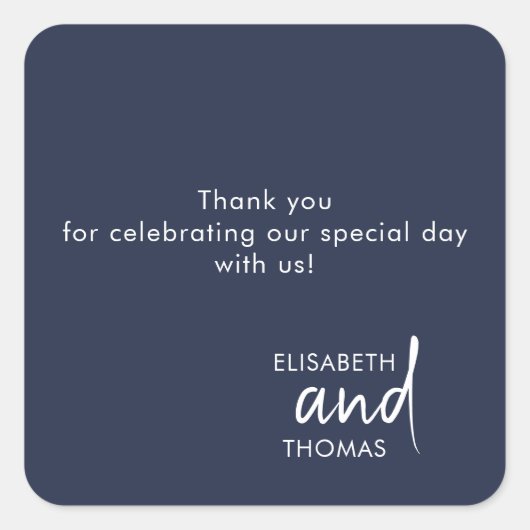 Einfache minimalistische, moderne, elegante Aufkle Quadratischer Aufkleber (Vorderseite)