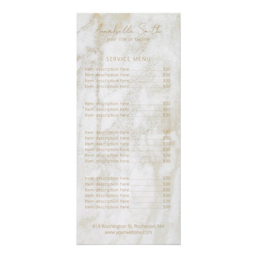 Einfache Minimalistische Moderne Elegante Gold Mar Werbekarte (Vorne)