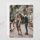 Einfache Minimalistische moderne Foto-Hochzeit Einladung (Rückseite)