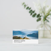 Einfache Minimalistische moderne Fotografie Visitenkarte (Stehend Vorderseite)