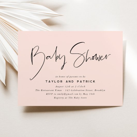 Einfache Minimalistische moderne, handgeschriebene Einladung