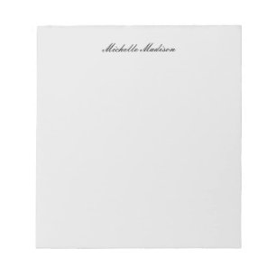 Einfache minimalistische moderne Handschrift Kalli Notizblock