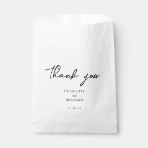 Einfache minimalistische moderne Hochzeit Geschenktütchen