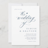 Einfache Minimalistische moderne Hochzeit mit viel Einladung (Vorderseite)