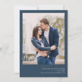 Einfache Minimalistische moderne Hochzeit mit viel Einladung (Rückseite)