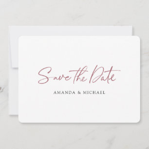 Einfache Minimalistische moderne Hochzeit Save The Date