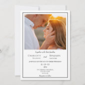 Einfache Minimalistische Moderne Klassische Foto H Einladung (Vorderseite)