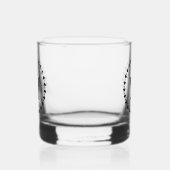 Einfache Minimalistische moderne Monogramm- und Fa Whiskyglas (Links)