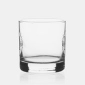 Einfache Minimalistische moderne Monogramm- und Fa Whiskyglas (Rechts)