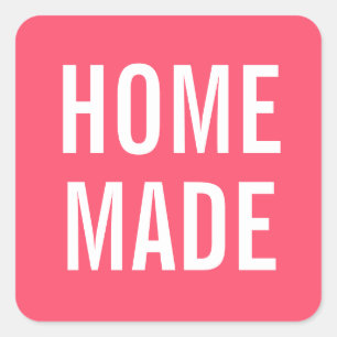 Einfache minimalistische, moderne, mutige Hausmaus Quadratischer Aufkleber