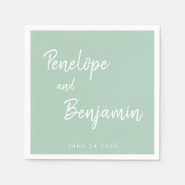 Einfache Minimalistische moderne Pistachio Green W Serviette