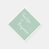 Einfache Minimalistische moderne Pistachio Green W Serviette (Ecke)