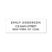 Einfache Minimalistische moderne Rücksendeadresse Permastempel (Design)