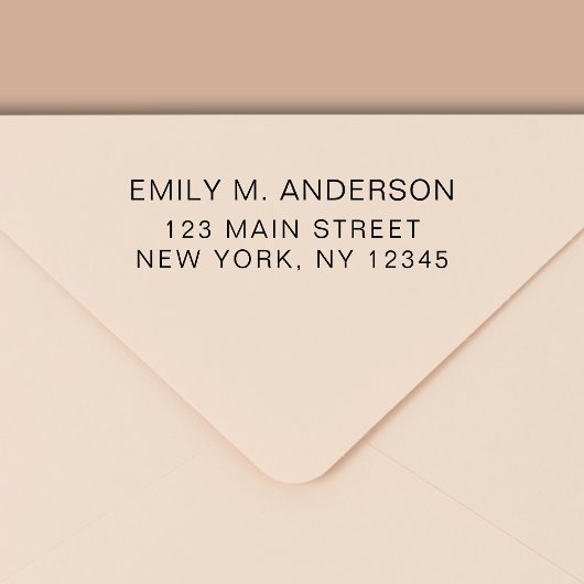 Einfache Minimalistische moderne Rücksendeadresse Permastempel