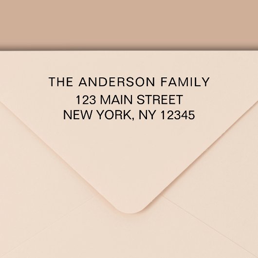 Einfache Minimalistische moderne Rücksendeadresse Permastempel