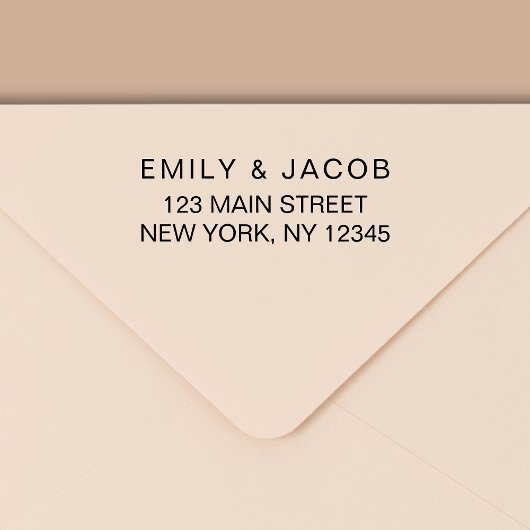 Einfache Minimalistische moderne Rücksendeadresse Permastempel