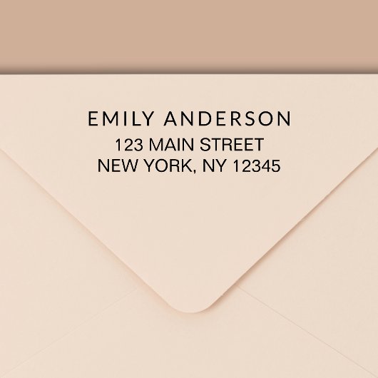 Einfache Minimalistische moderne Rücksendeadresse Permastempel