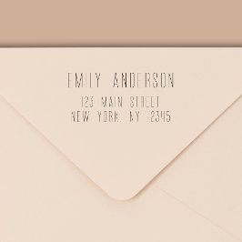 Einfache Minimalistische moderne Rücksendeadresse Permastempel