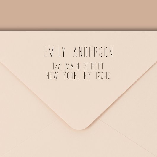 Einfache Minimalistische moderne Rücksendeadresse Permastempel