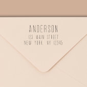 Einfache Minimalistische moderne Rücksendeadresse Permastempel