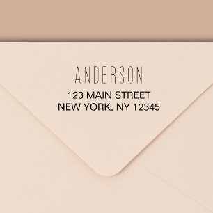 Einfache Minimalistische moderne Rücksendeadresse Permastempel