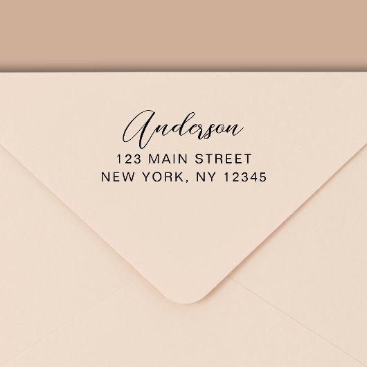 Einfache Minimalistische moderne Rücksendeadresse Permastempel