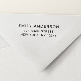 Einfache Minimalistische moderne Rücksendeadresse Permastempel